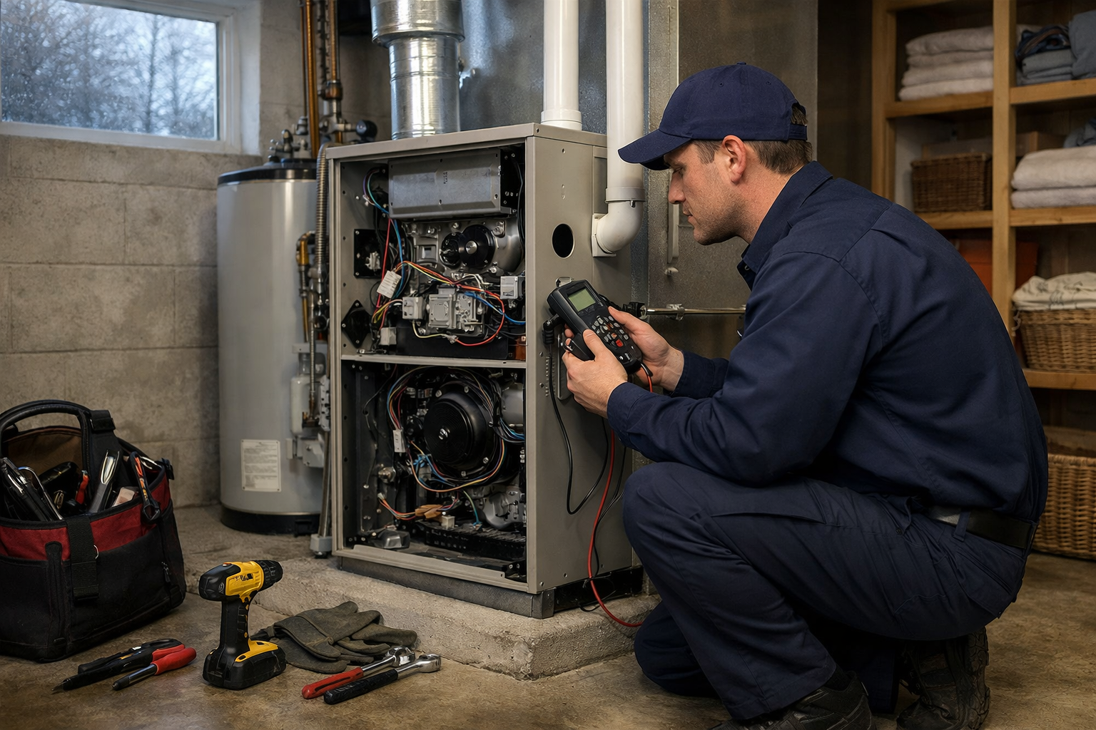 When should I call a furnace repair technician in Rhode Island?
